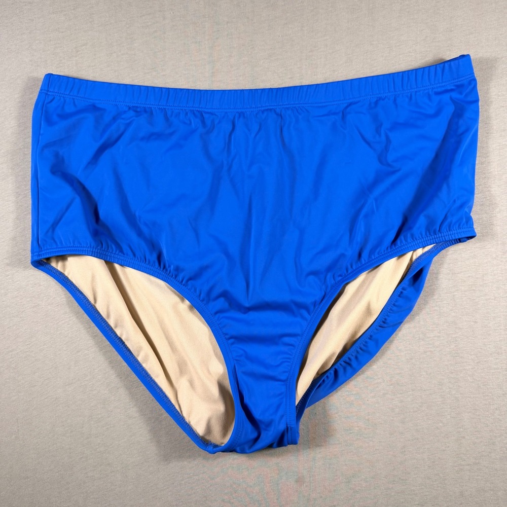 Swimsuits For All Blue High Waist Bikini Bottom Plus Size 28 65-0457-5